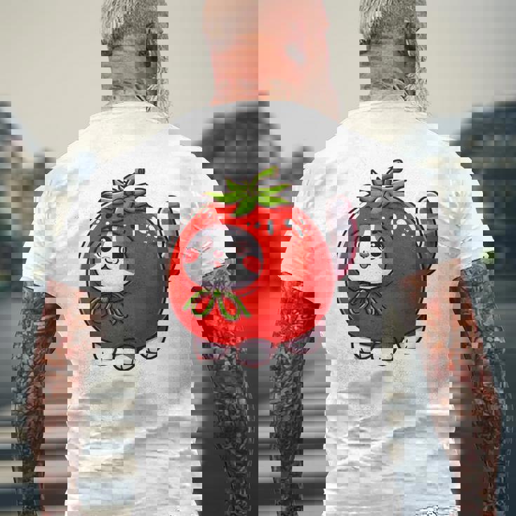 トマトの猫 コスチューム メンズTシャツ バックプリント 高齢者への贈り物