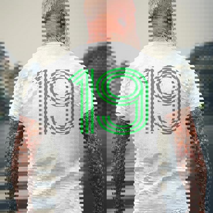 ナンバー19シャツ レトロユニフォーム ヨーロッパスタイル バックプリントジャージ メンズTシャツ バックプリント 高齢者への贈り物