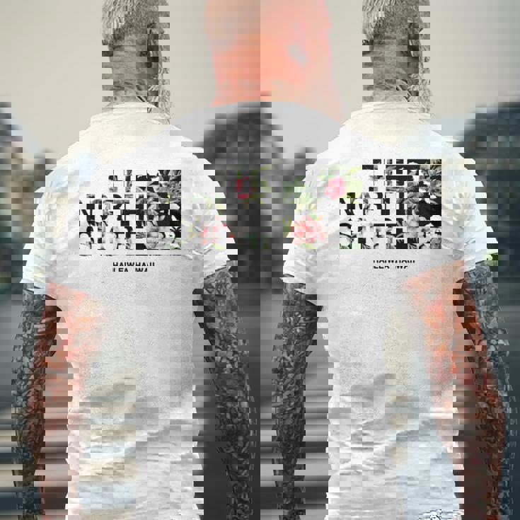 ハワイ ヴィンテージスタイル ノースショア ハレイワ ヤシの木 長袖tシャツ メンズTシャツ バックプリント 高齢者への贈り物