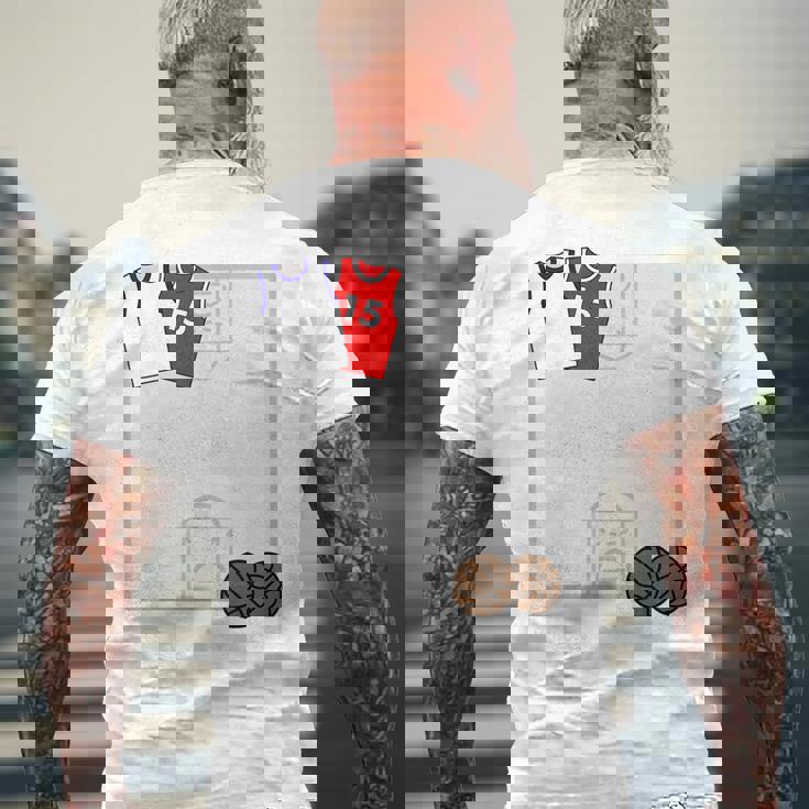 バスケットボール サイン帳 寄せ書き 色紙 先輩 先生 ありがとう、おつかれさま 贈る言葉 メッセージ メンズTシャツ バックプリント 高齢者への贈り物