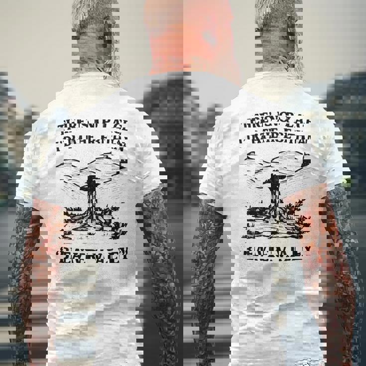 ビーバー・バレーより居場所はない メンズTシャツ バックプリント 高齢者への贈り物