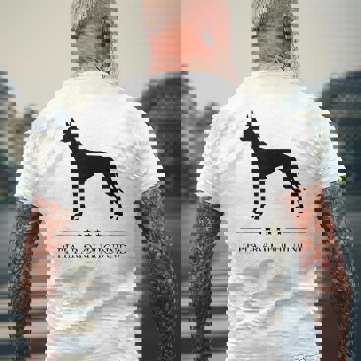 ファラオハウンド ブラック シルエット メンズTシャツ バックプリント 高齢者への贈り物