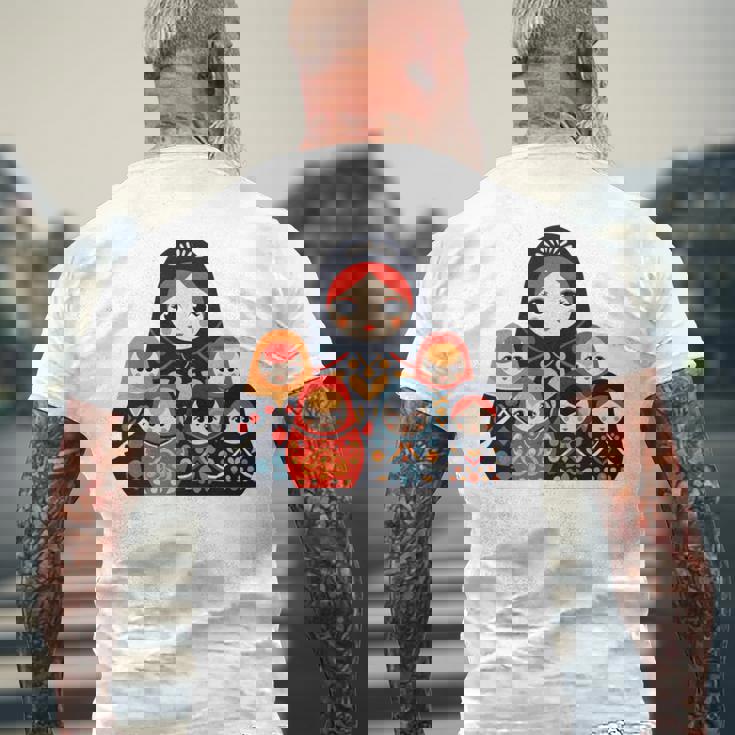 マトリョーシカ ロシア人形 入れ子人形 マトリョーシカ 長袖tシャツ メンズTシャツ バックプリント 高齢者への贈り物