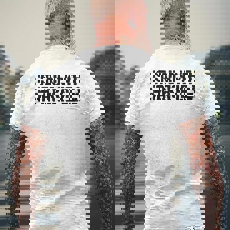 マーク・ケリーと立ち、投票ブルー、政治アパレル2026 メンズTシャツ バックプリント 高齢者への贈り物