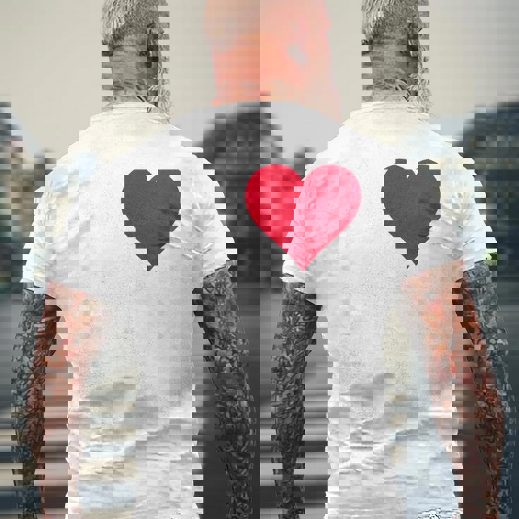 レッドハート I Lovehion メンズTシャツ バックプリント 高齢者への贈り物