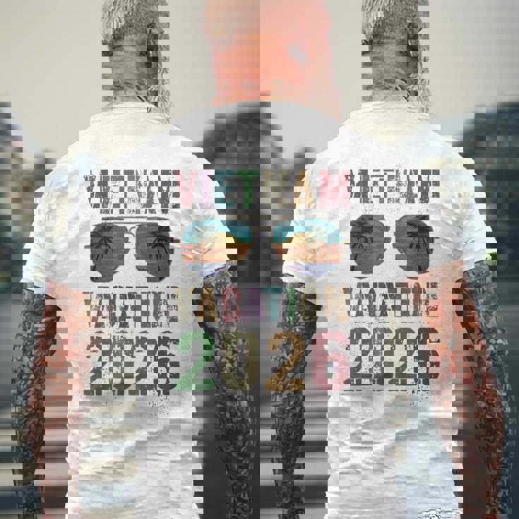 レトロ ベトナム バケーション 2026 旅行 ビーチ 旅行 マッチング メンズTシャツ バックプリント 高齢者への贈り物