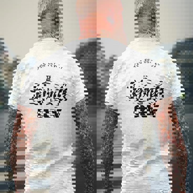 レモネードスタンドシャツ クルーアンドボス レモンジュース サマーイエロー メンズTシャツ バックプリント 高齢者への贈り物