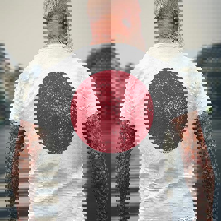 日の丸 日本の国旗 日章旗 日本国 にほん にっぽん かっこいい おもしろい メンズTシャツ バックプリント 高齢者への贈り物