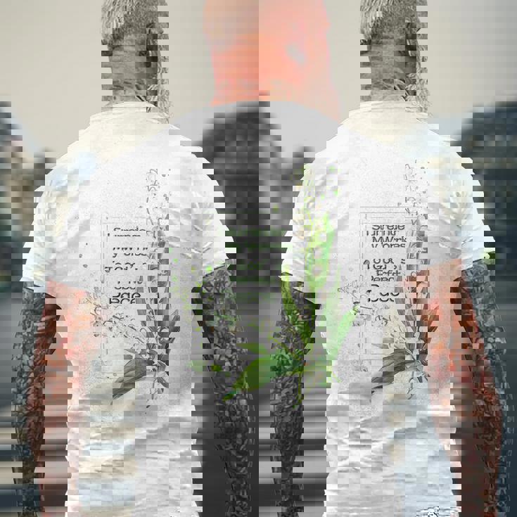 水彩 スズラン キリスト教の祈り メンズTシャツ バックプリント 高齢者への贈り物