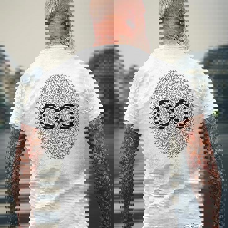 無限大の記号 メンズTシャツ バックプリント 高齢者への贈り物