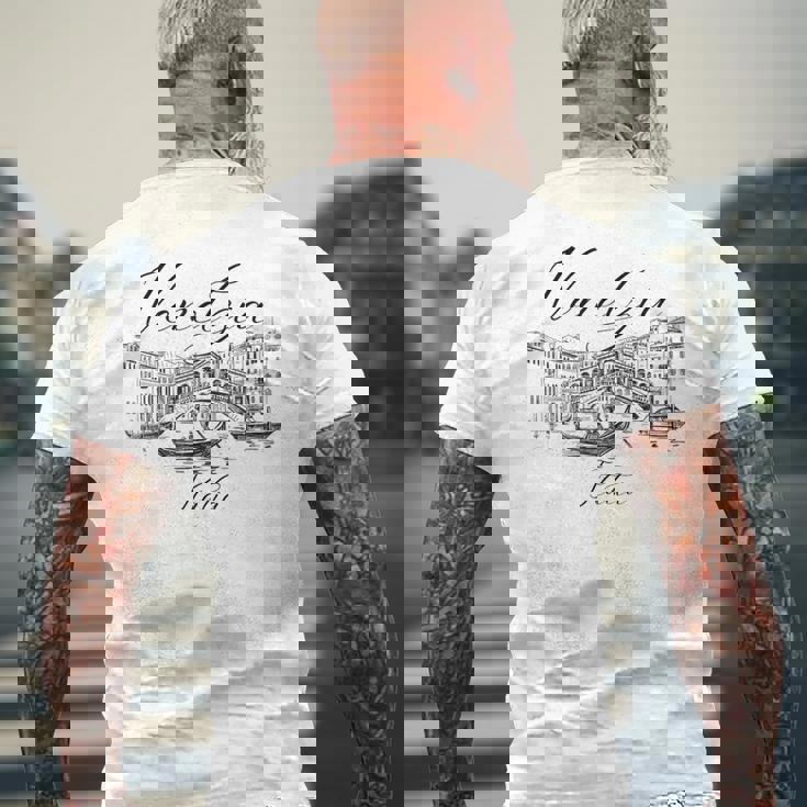 美しいヴェネツィア イタリア ベネチア イタリア お土産 メンズTシャツ バックプリント 高齢者への贈り物