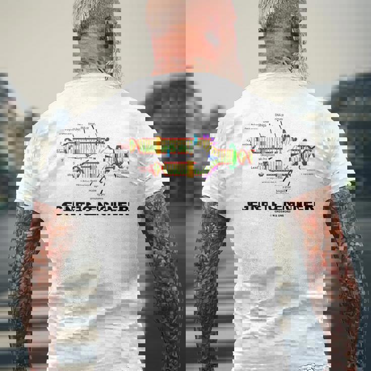 遺伝子工学者 Dna複製 分子生物学 ユーモア メンズTシャツ バックプリント 高齢者への贈り物