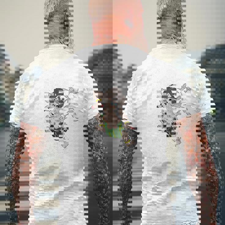 雷神 日本の神 神話 日本 守り神 メンズTシャツ バックプリント 高齢者への贈り物