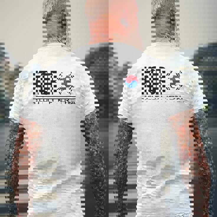 韓国国旗 韓国スポーツゲーム アスレチックジャージースタイル メンズTシャツ バックプリント 高齢者への贈り物