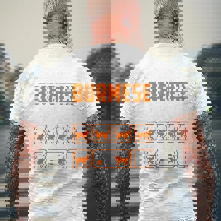 頑固なビルマの猫 トリックおもしろ子猫愛好家 メンズTシャツ バックプリント 高齢者への贈り物