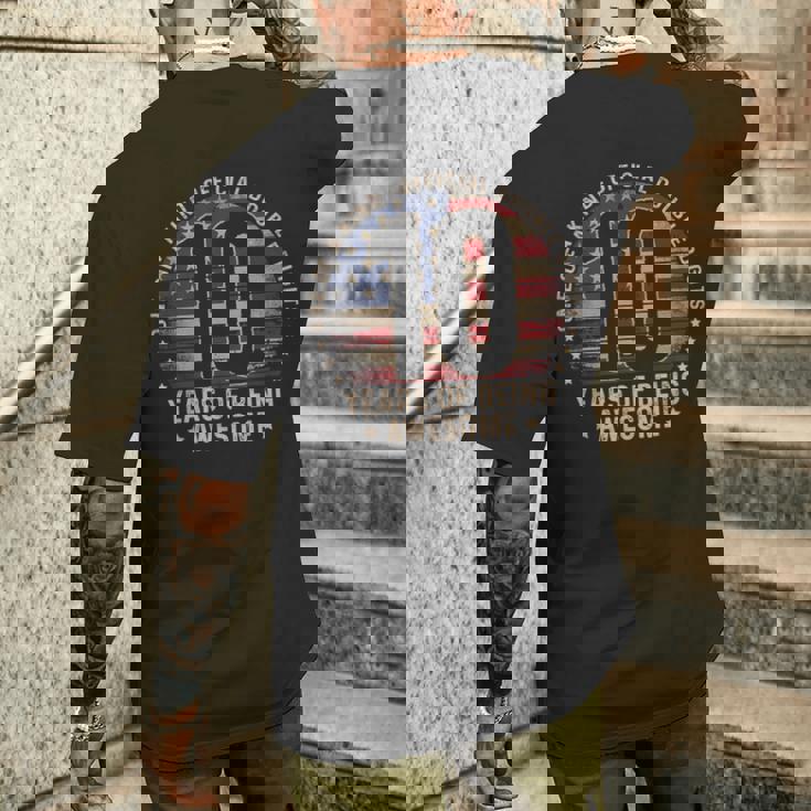 10Th Birthday Official Double Digits 10 Years Old Us Flag Men's T-shirt Back Print Gifts for Him 10Th Birthday Official Double Digits 10 Years Old Us Flag Men's T-shirt Back Print Gifts for Him