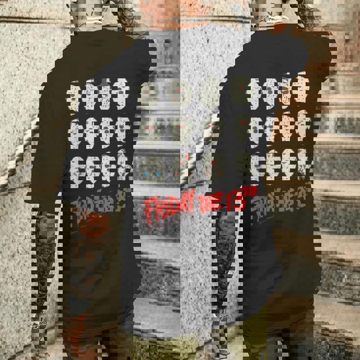 13日の金曜日 ハロウィン デザインマスク メンズTシャツ バックプリント 彼への贈り物