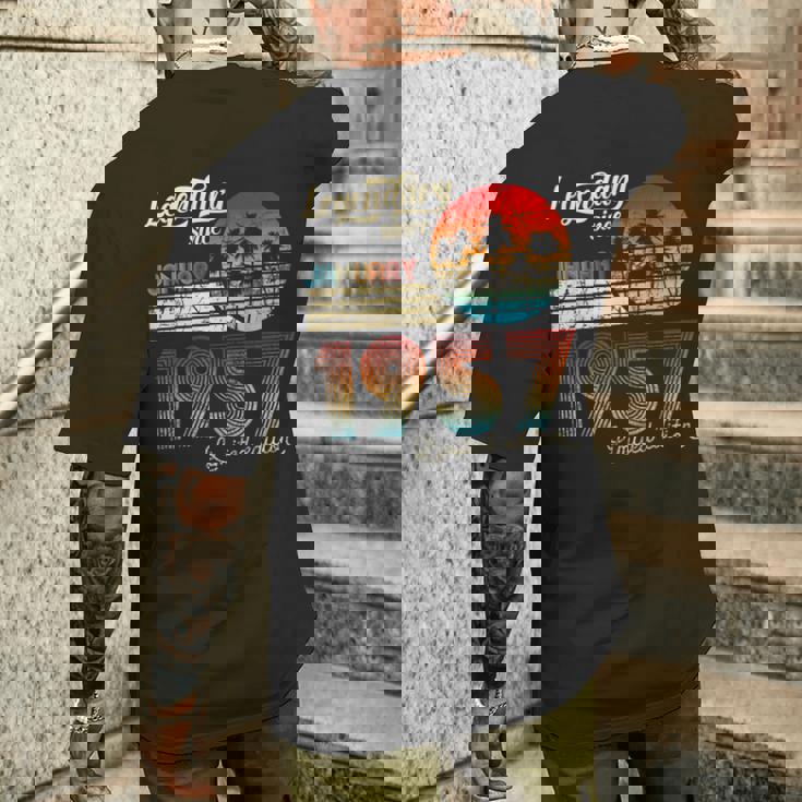 1957年1月から誕生日伝説のギフト メンズTシャツ バックプリント 彼への贈り物