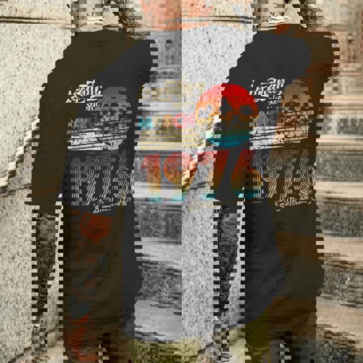 1976年3月から誕生日伝説のギフト メンズTシャツ バックプリント 彼への贈り物