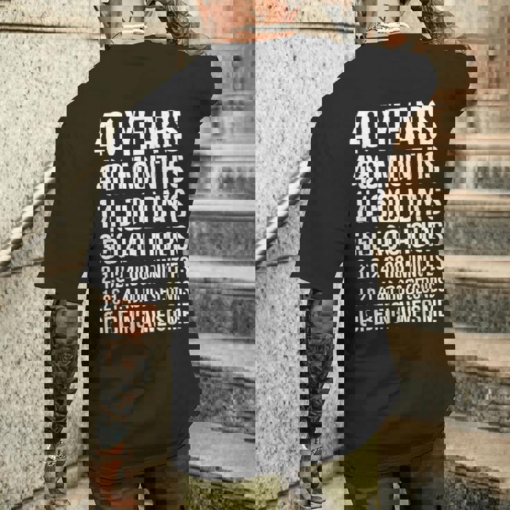 40歳の誕生日プレゼント 40歳用 メンズTシャツ バックプリント 彼への贈り物