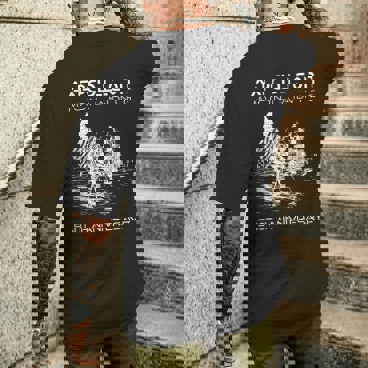 50周年記念 アポロ11号 月面着陸宇宙 ファーストステップ メンズTシャツ バックプリント 彼への贈り物