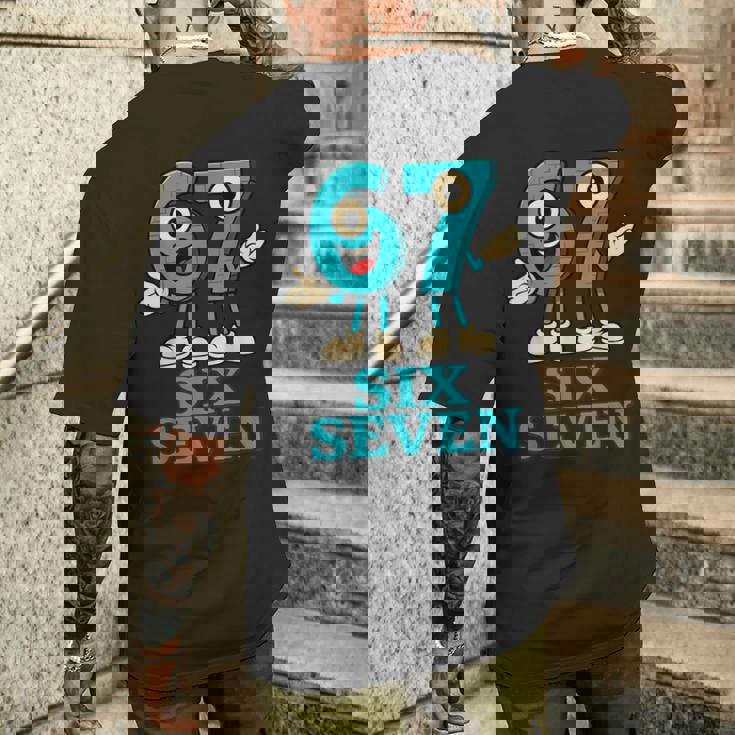 67 シックスセブン 6-7 面白いイタリアンブレインロットスラングゲームミーム メンズTシャツ バックプリント 彼への贈り物