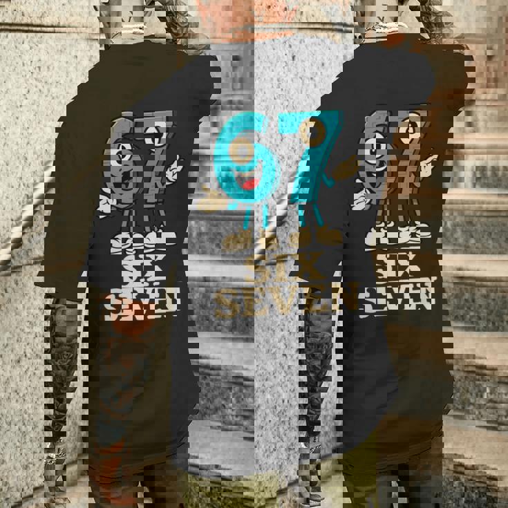 67 シックスセブン 6-7 面白いイタリアンブレインロットスラングゲームミーム 長袖tシャツ メンズTシャツ バックプリント 彼への贈り物