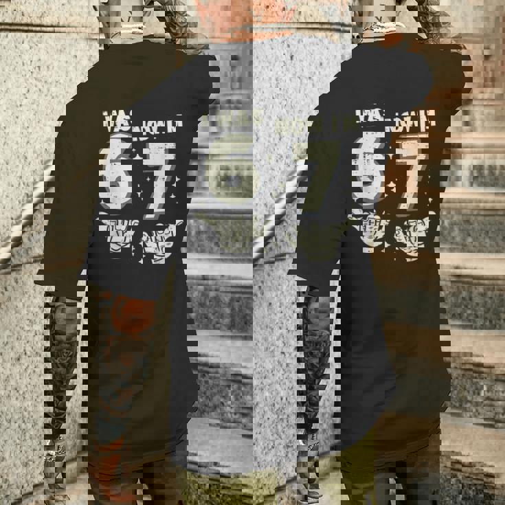 7歳の誕生日 I Was 6 Now Im 7歳 シックスセブン ミーム キッズ メンズTシャツ バックプリント 彼への贈り物