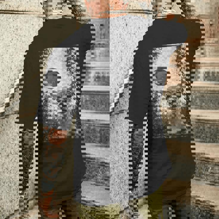 Alien Ufo Meme Chihuahua エイリアン Ufo ミーム チワワ メンズTシャツ バックプリント 彼への贈り物