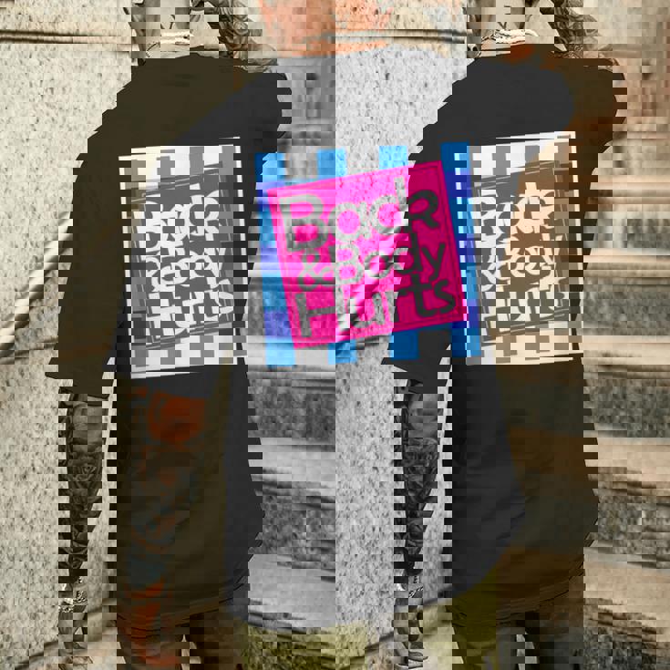 Back & Body Hurts シャツ 面白いギフト 背中とボディ メンズTシャツ バックプリント 彼への贈り物