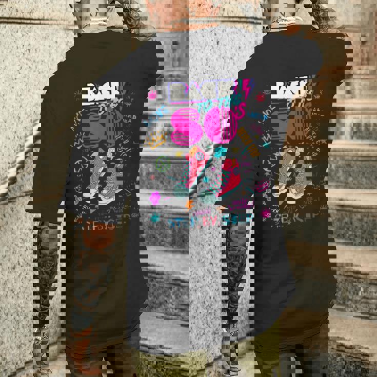 Back To 80'S ヴィンテージレトロi Love 80年代グラフィックデザイン メンズTシャツ バックプリント 彼への贈り物