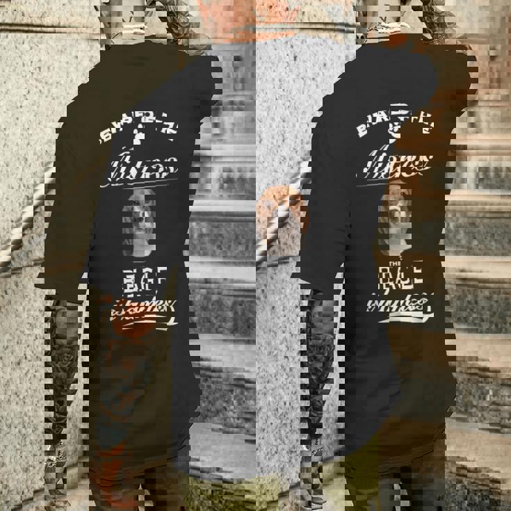 Beagle Beware Of The Mistress Beagle メンズTシャツ バックプリント 彼への贈り物