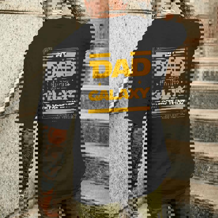 The Best Dad In The Galaxy Festa Del Papà Papà T-shirt da uomo con stampa posteriore Regalos para él