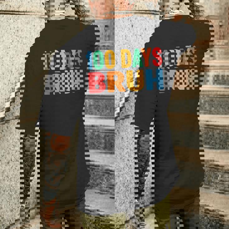 Bruh 100Th Day Ofchool 100 Days Ofchool シャツ キッズ 男の子 メンズTシャツ バックプリント 彼への贈り物