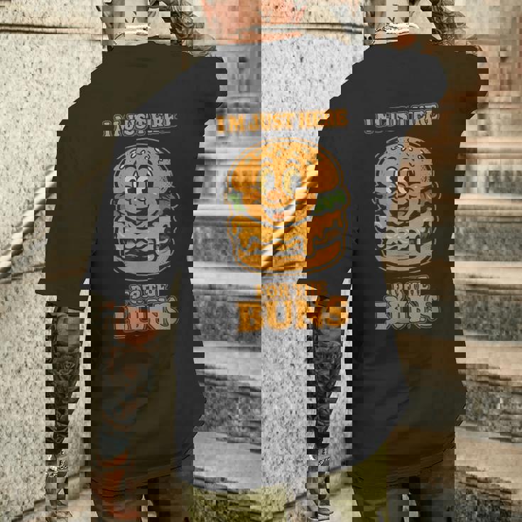 Burger Buddies 「I'm Just Here For The Buns」バーガー メンズTシャツ バックプリント 彼への贈り物