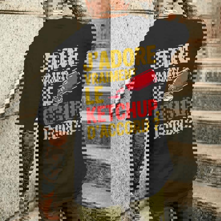Cadeau Humoristique Fan De Ketchup T-shirt imprimé au dos Cadeaux pour lui