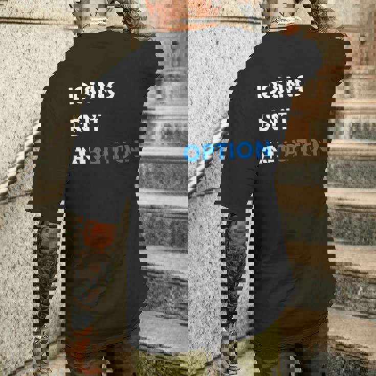 Champion Mindset Losing Isn’T An Option Motivationalta 長袖tシャツ メンズTシャツ バックプリント 彼への贈り物