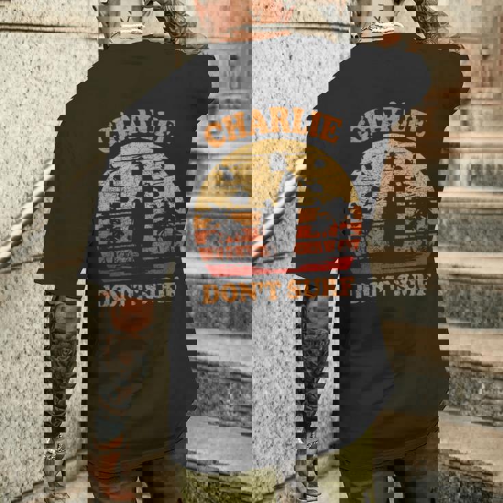 Charlie Does Noturf In The Militaryietnam War メンズTシャツ バックプリント 彼への贈り物