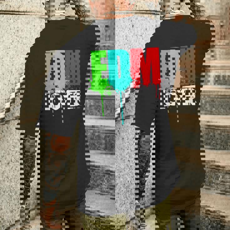 Cute Edm Cool Edm Lover Rave ホワイトインク メンズTシャツ バックプリント 彼への贈り物