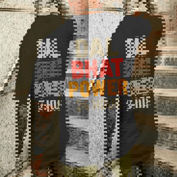 Dal Bhat Power 24 Hour ネパールトレッキングデザイン メンズTシャツ バックプリント 彼への贈り物