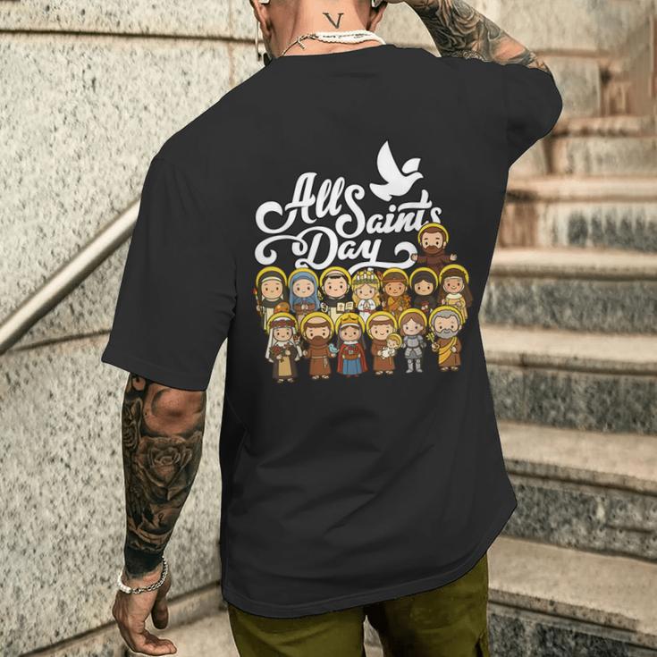 Día De Todos Losantos Católicoan Francisco Antonio Juana Camiseta Hombre Estampado Espalda Regalos para él