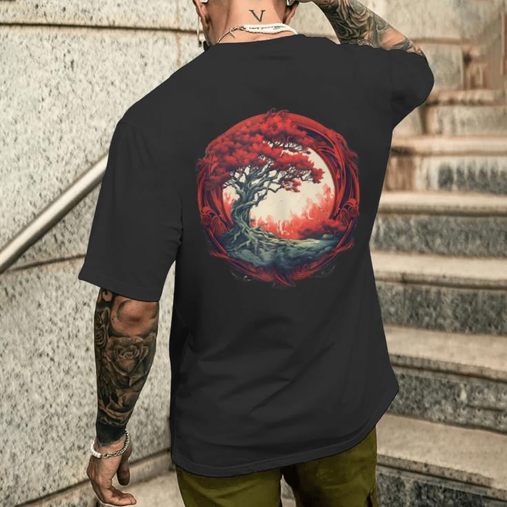 Diseñoikingo Místico Árbol De Laida In Mangas Camiseta Hombre Estampado Espalda Regalos para él