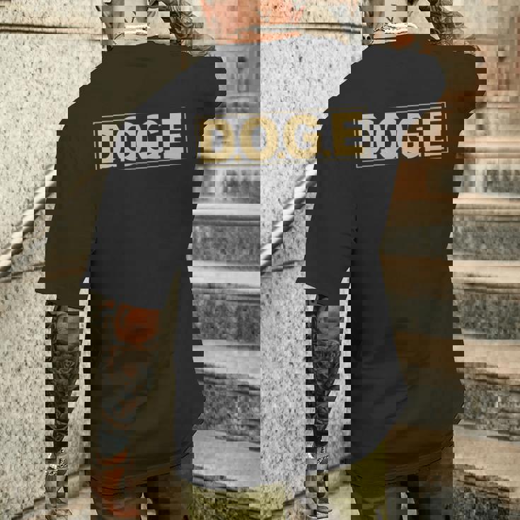 Doge DOGE 政府省 効率性 Meme メンズTシャツ バックプリント 彼への贈り物