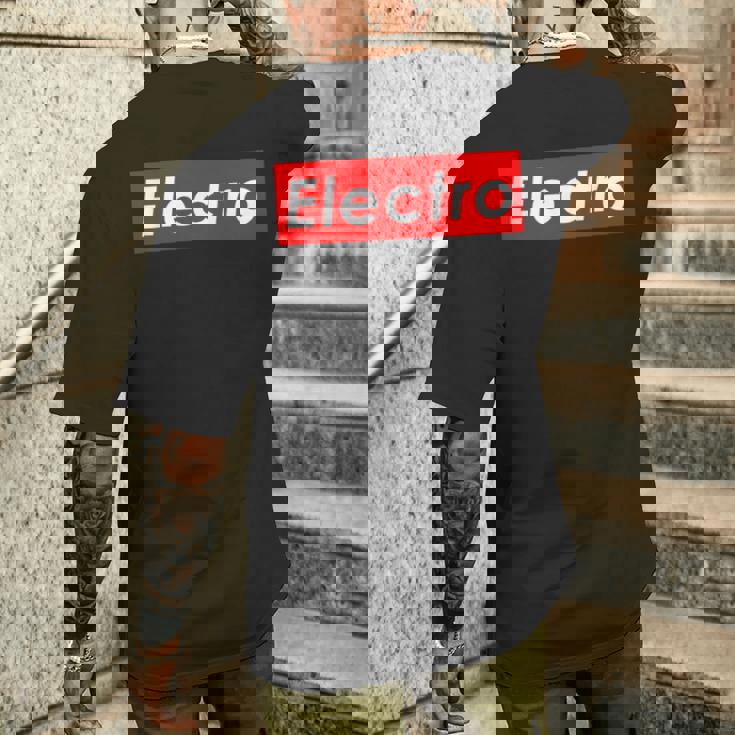 Electro Electronic House Music Edm Electro Mix メンズTシャツ バックプリント 彼への贈り物