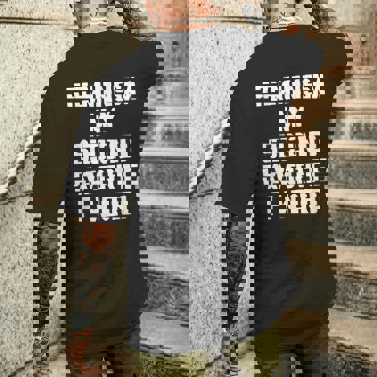 Feminism Myecond Favorite F Word ファニーフェミニスト メンズTシャツ バックプリント 彼への贈り物