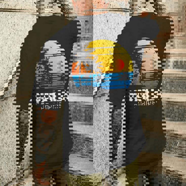 Filipina フィリピノ ヤシの木 マニラ トロピカル フィリピン メンズTシャツ バックプリント 彼への贈り物