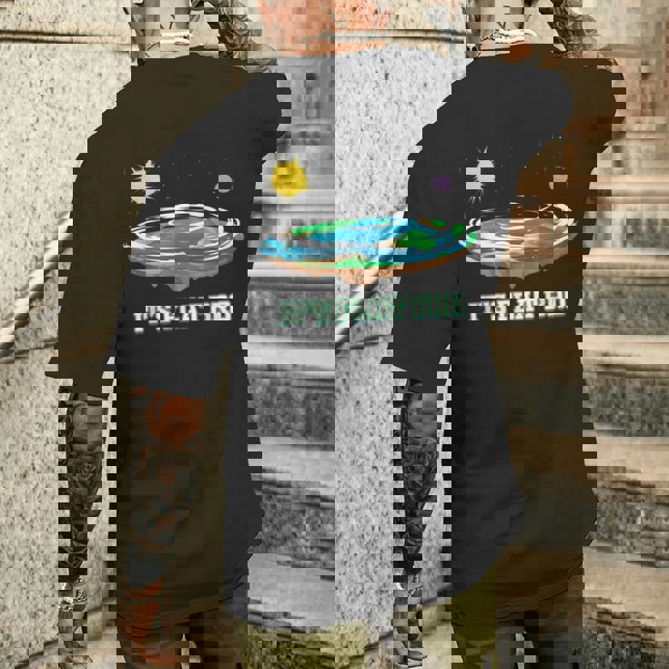 Flat Earth It's Flat Bro Conspiracy フラットアース メンズTシャツ バックプリント 彼への贈り物