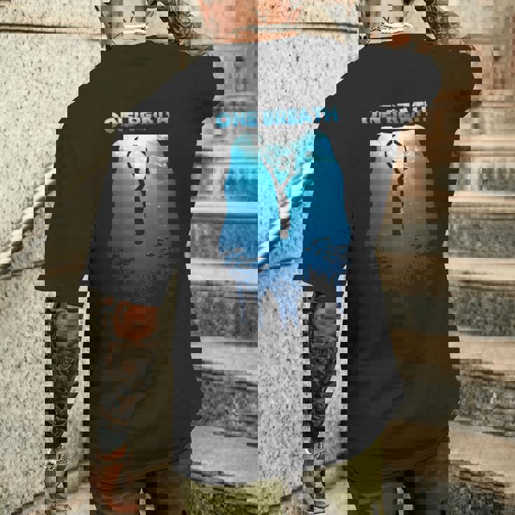 Freediving One Breath ダイビング Apnea オーシャンフリー ダイブシー 長袖tシャツ メンズTシャツ バックプリント 彼への贈り物