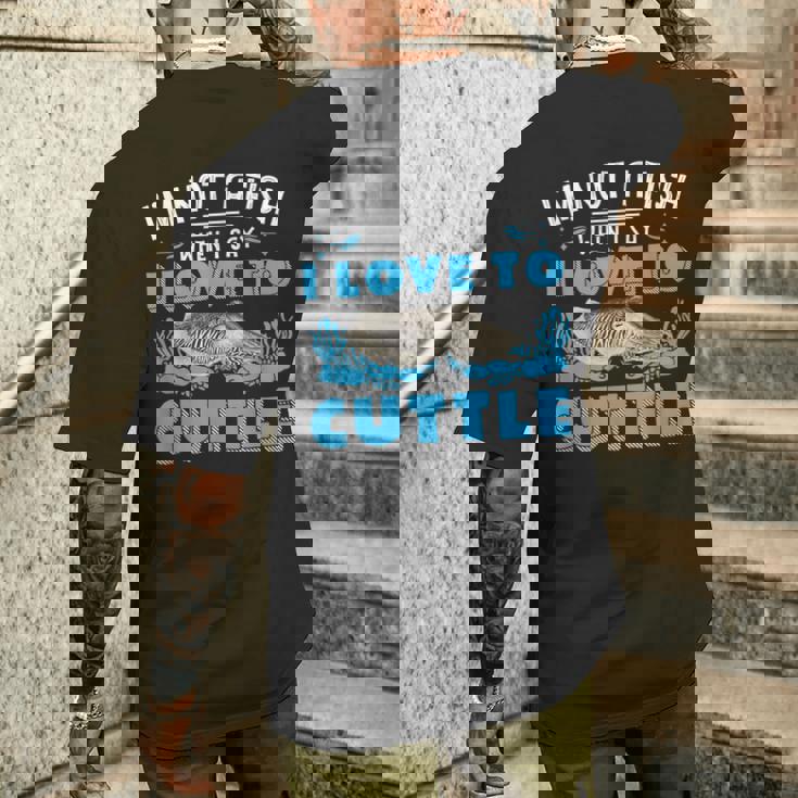 I'm Not A Fish When Iay I Love To Cuttlefish メンズTシャツ バックプリント 彼への贈り物