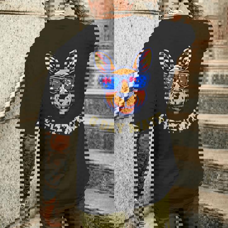 G Day Mate カンガルーオーストラリア国旗シャツ オーストラリア オーストラリア メンズTシャツ バックプリント 彼への贈り物